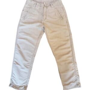 FREE PEOPLE GRAY CROP SLIT POCKET PANT SIZE 4